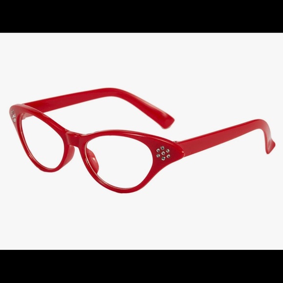 50s Red Cat Eye Glasses - Picture 2 of 2